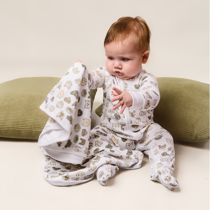 Enterizo Patitas Grey + Manta