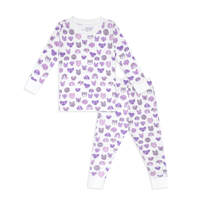 Pijama Patitas Lilac
