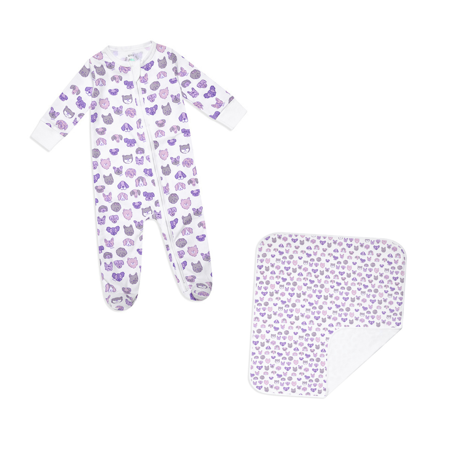 Enterizo Patitas Lilac + Manta