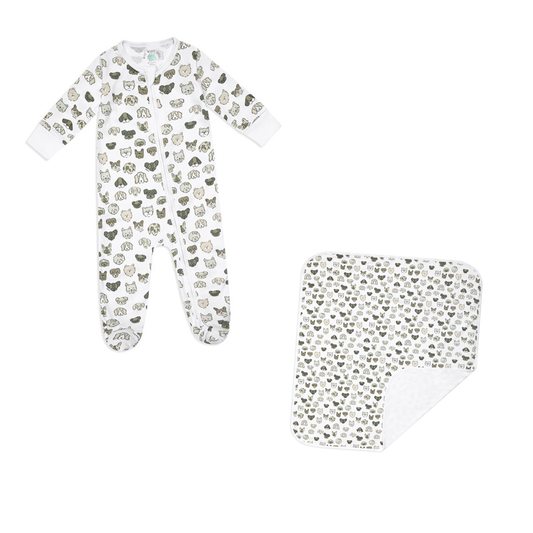 Enterizo Patitas Grey + Manta