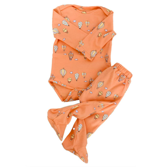 Conjunto pantalón ancho Globos Naranja